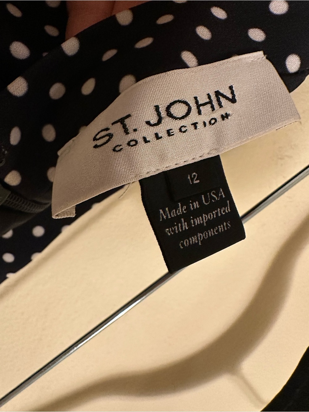 St. John Polka Dot Skirt Black And White 12 - Picture 5 of 7